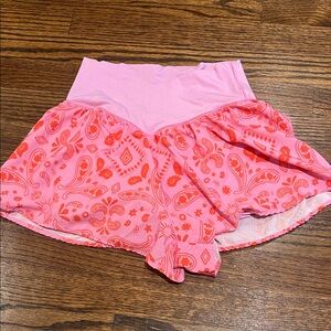 Aerie Patterned Pink Athletic Shorts